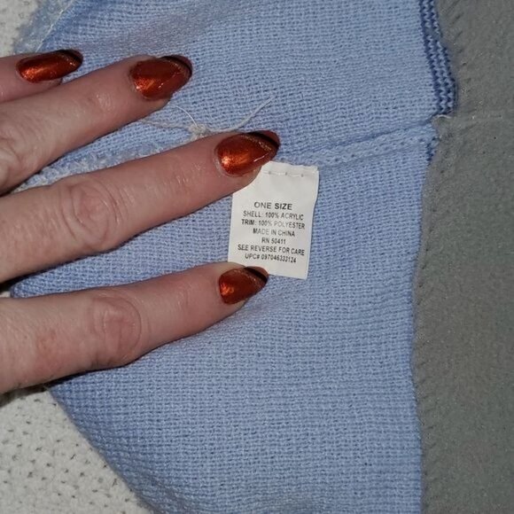 ZeroXposure Blue Designed Embroidered Beanie - Picture 6 of 9